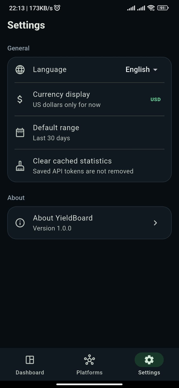YieldBoard screenshot